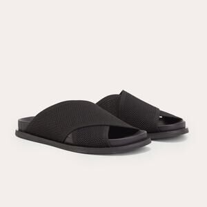 New Everlane The ReKnit Form Crossover Sandal Black Size 7